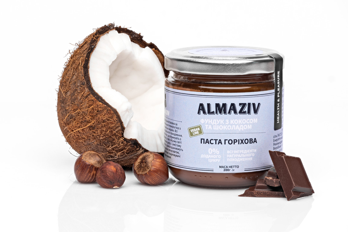 Hazelnut butter with coconut and chocolate | 0% sugar | Vegan line